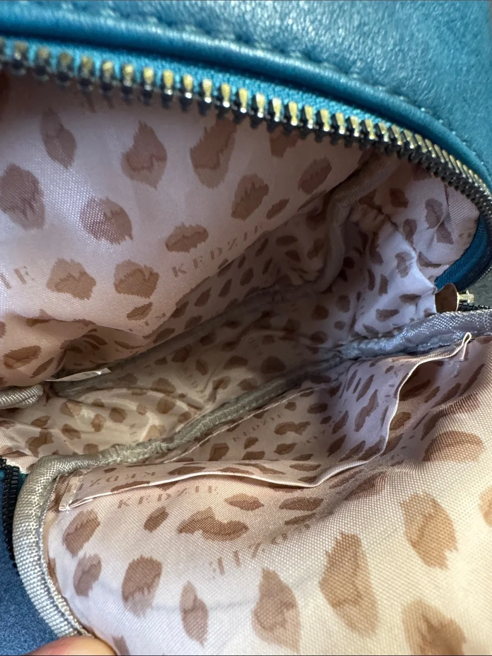 Kedzie Sunset sling bag in teal